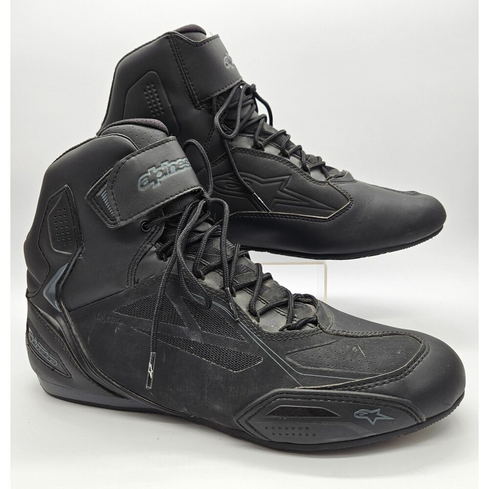 Alpinestars Faster-3 Drystar Motorcycle Shoes EU 44 US 11 Black Grey Waterproof